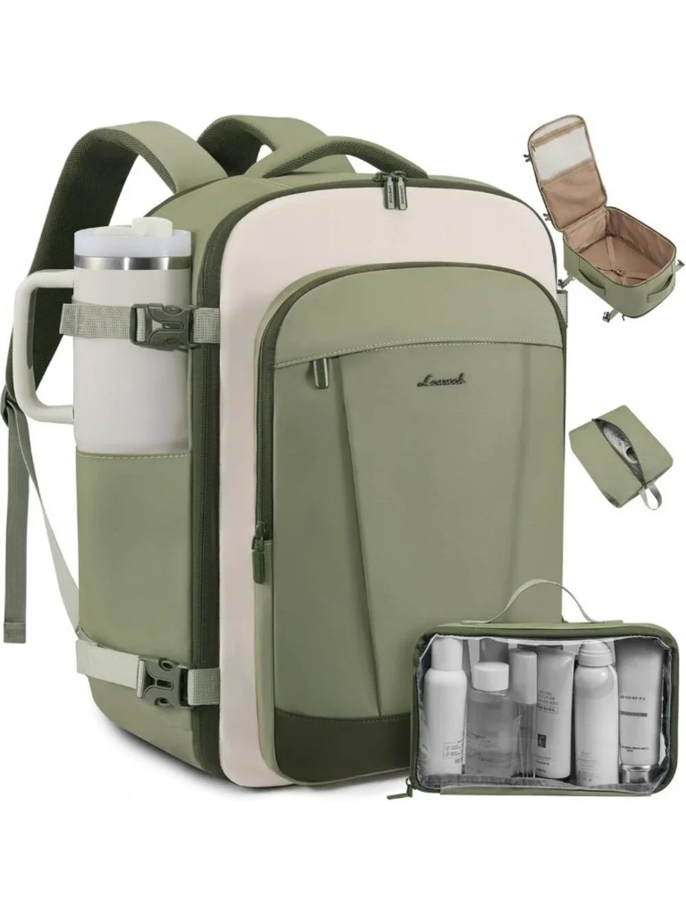 Spacious 40L Travel Backpack, Airline Approved Carry-On, Fits 17.3